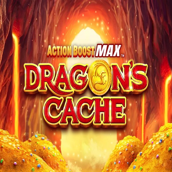 Action Boost Max Dragon's Cache logo by SpinPlay Games Zoccer Casino