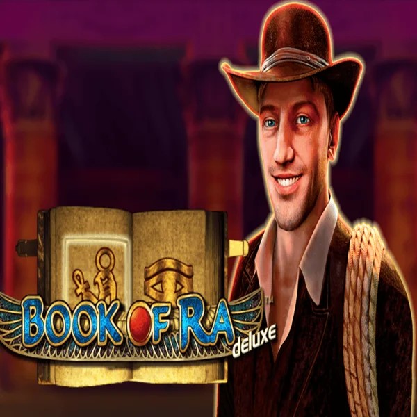 Book of Ra Deluxe by Novomatic, showcased at zoccercasinoo.com – game logo