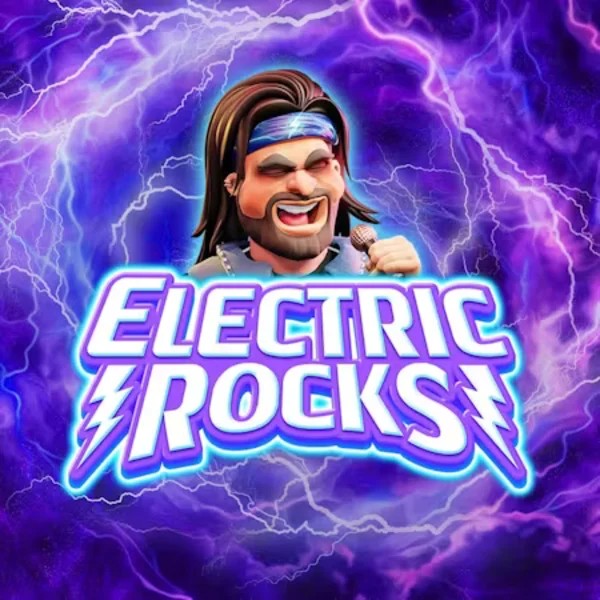 Electric Rocks slot icon by Inspired Gaming, available at Zoccer Casino