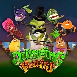 Jumping Fruits online game logo by Wazdan on zoccercasinoo.com